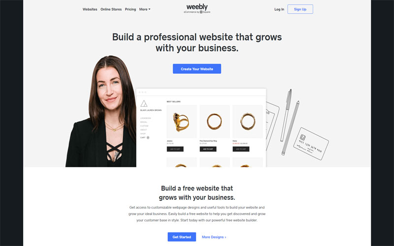 Nền tảng thiết kế website tại Huế bằng Weebly